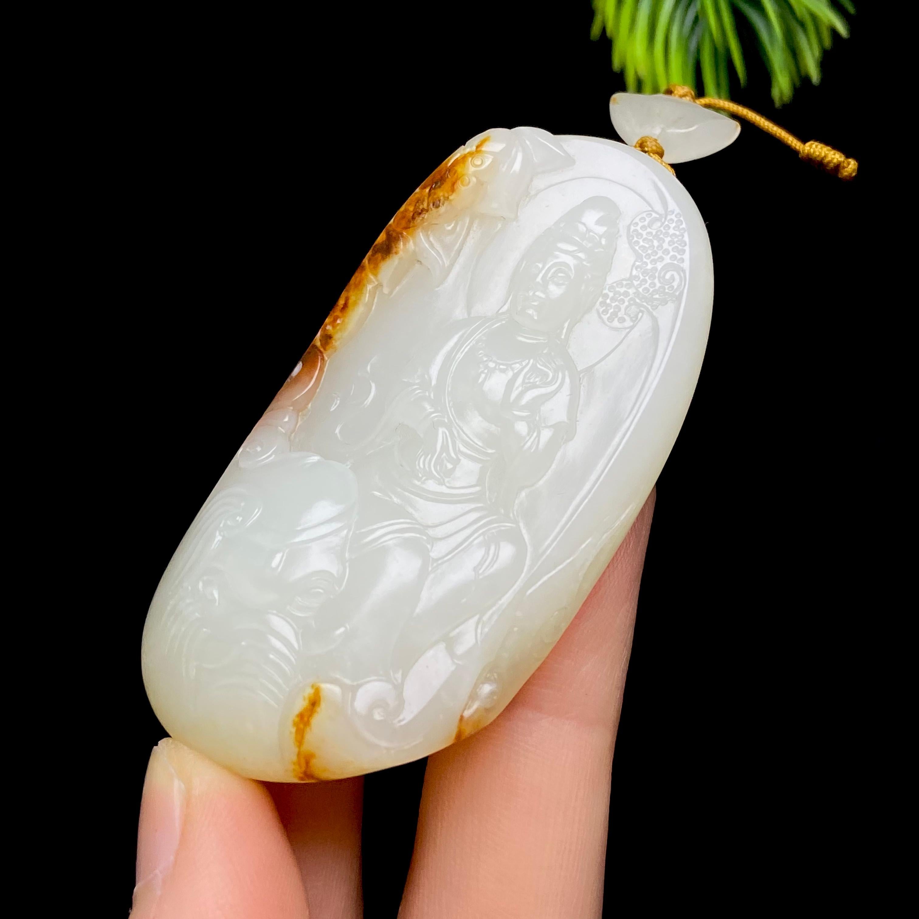 和田玉籽料普贤菩萨（56.1g）