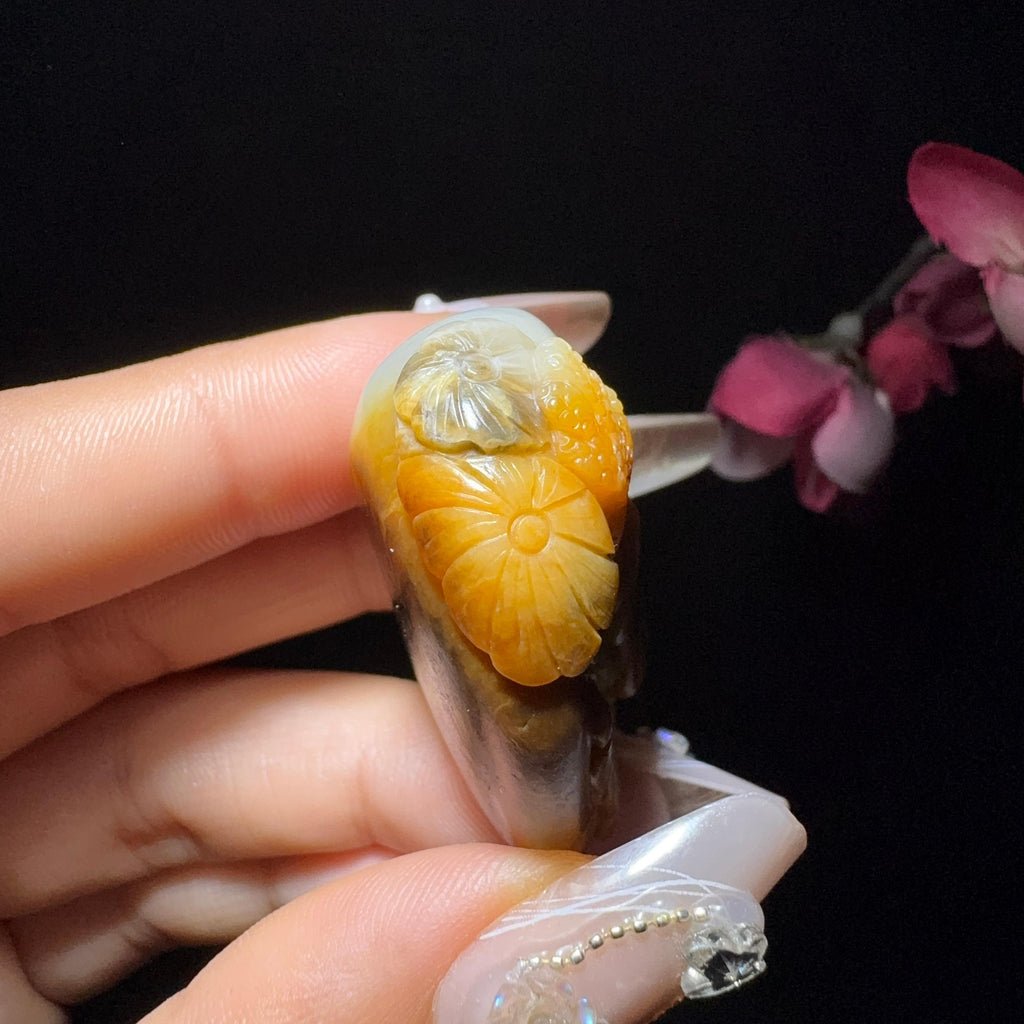和田玉籽料挂件喜上眉梢（38.8g）