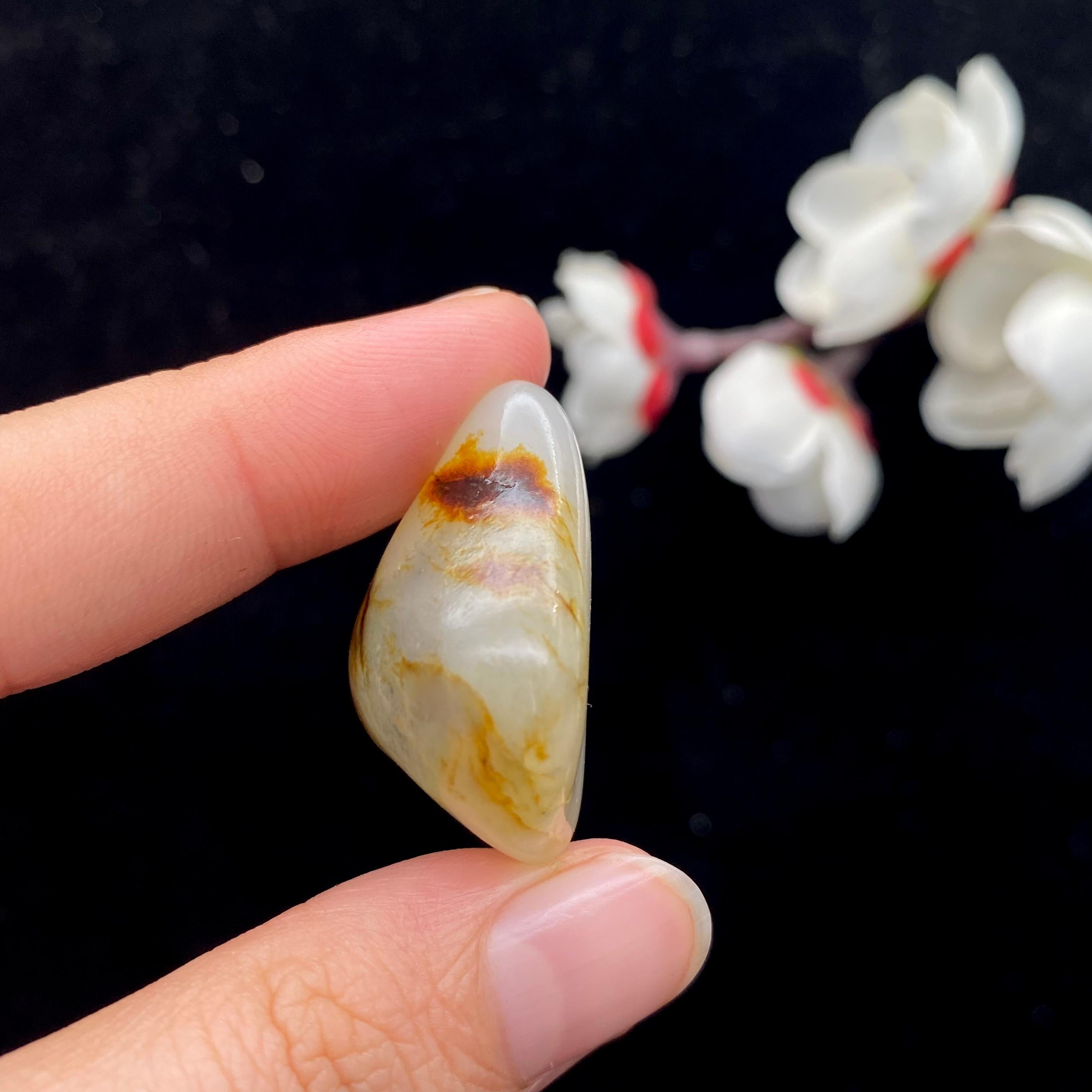 和田玉黄皮籽料吊坠籽（14g）