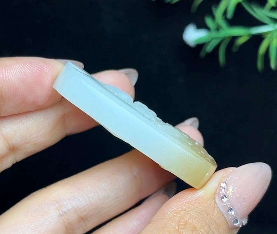 和田玉糖白普贤菩萨（30.3g）