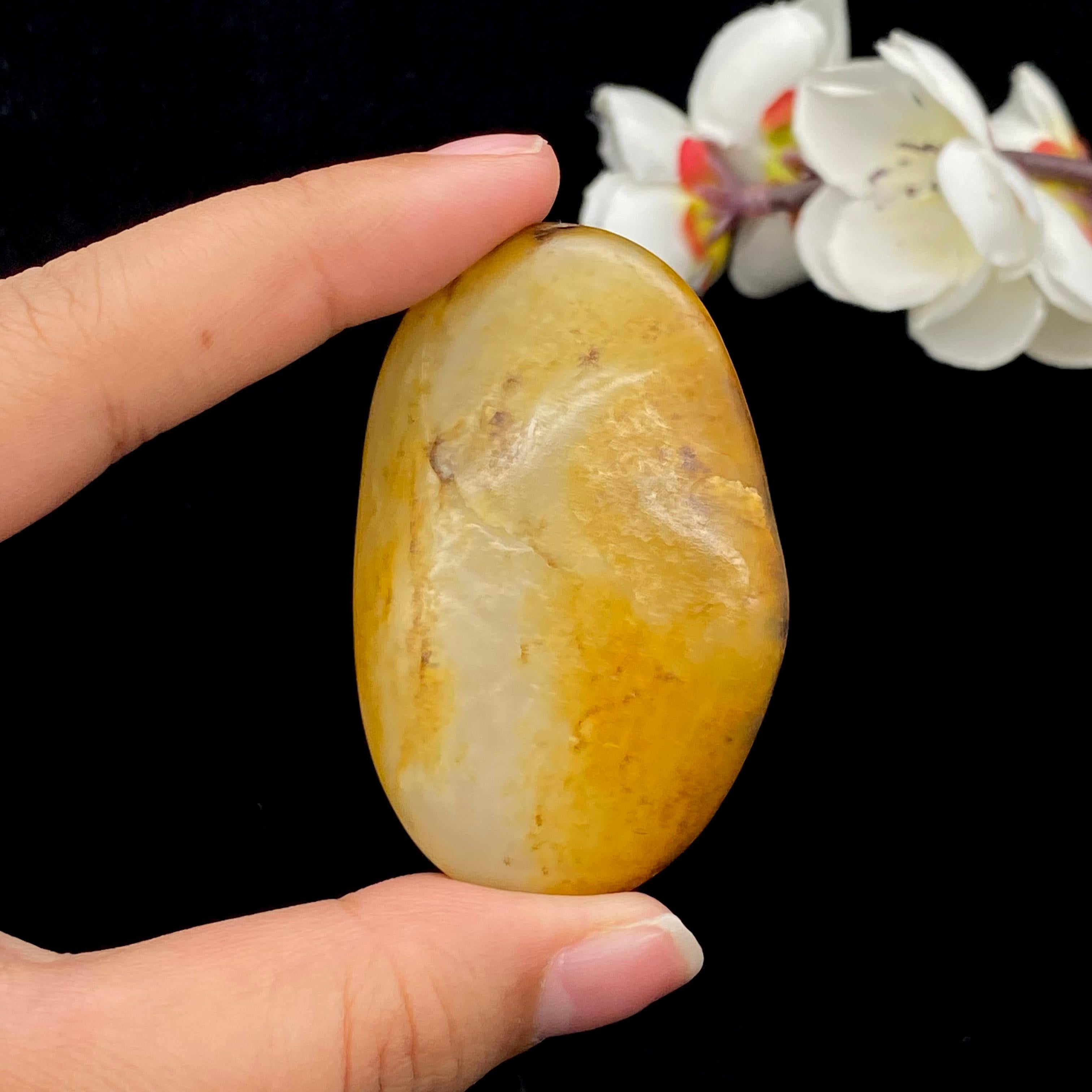 和田玉聚黄皮籽料（46.4g）