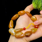 和田玉黄沁皮籽料手串（49.4g）