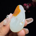 和田玉籽料挂件一夜封侯（38.9g）