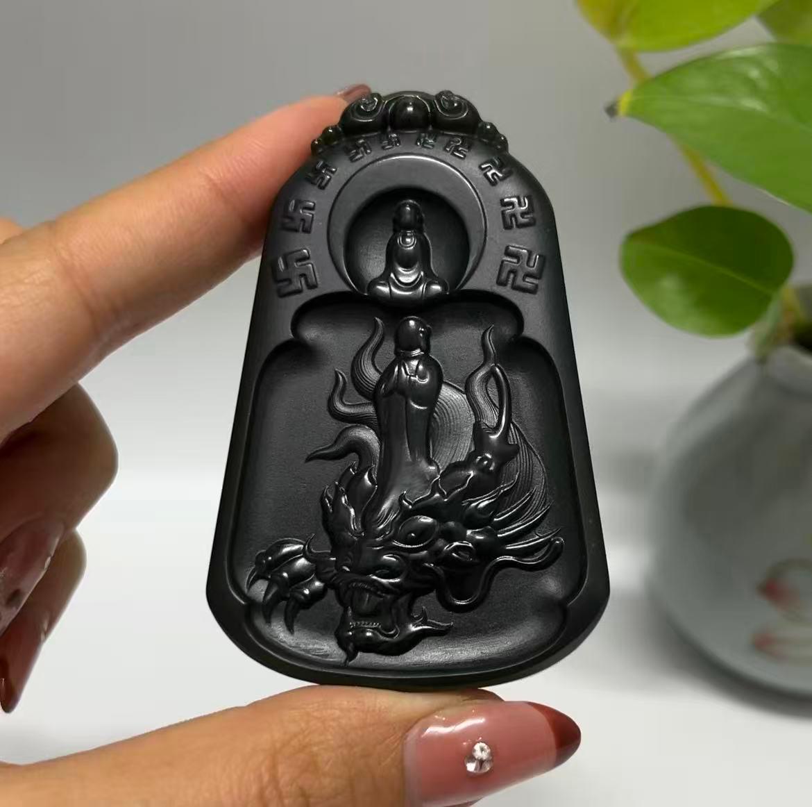 新疆 和田玉 新疆和田玉踏青一细降龙悟道（70.7g） – 厚德载玉