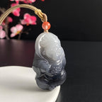 和田玉紫罗兰财神2607190024（40.9g）
