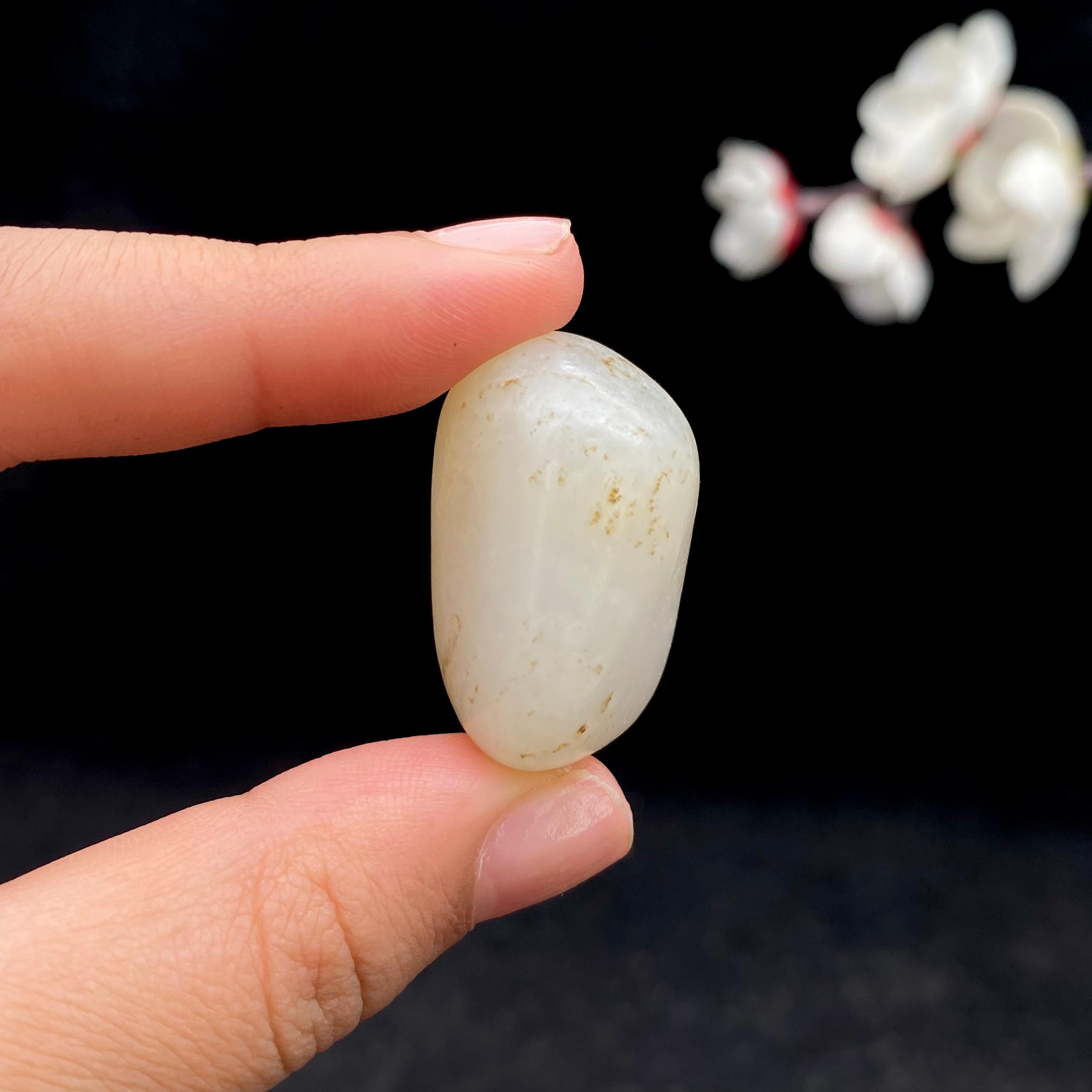 和田玉秋梨皮籽料吊坠籽（19.5g）