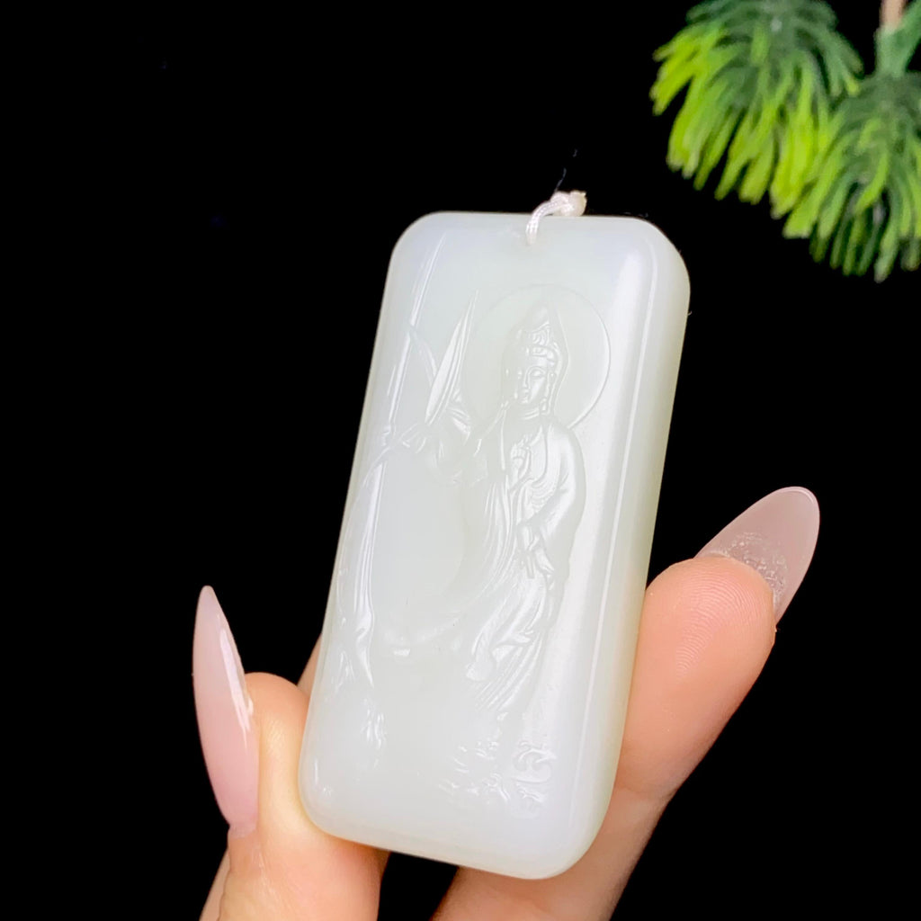 和田玉白玉观音（59.3g）