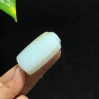 和田山料糖白玉无事牌挂件（52.2g）