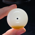 和田玉且末金山糖白平安扣（20.7g）