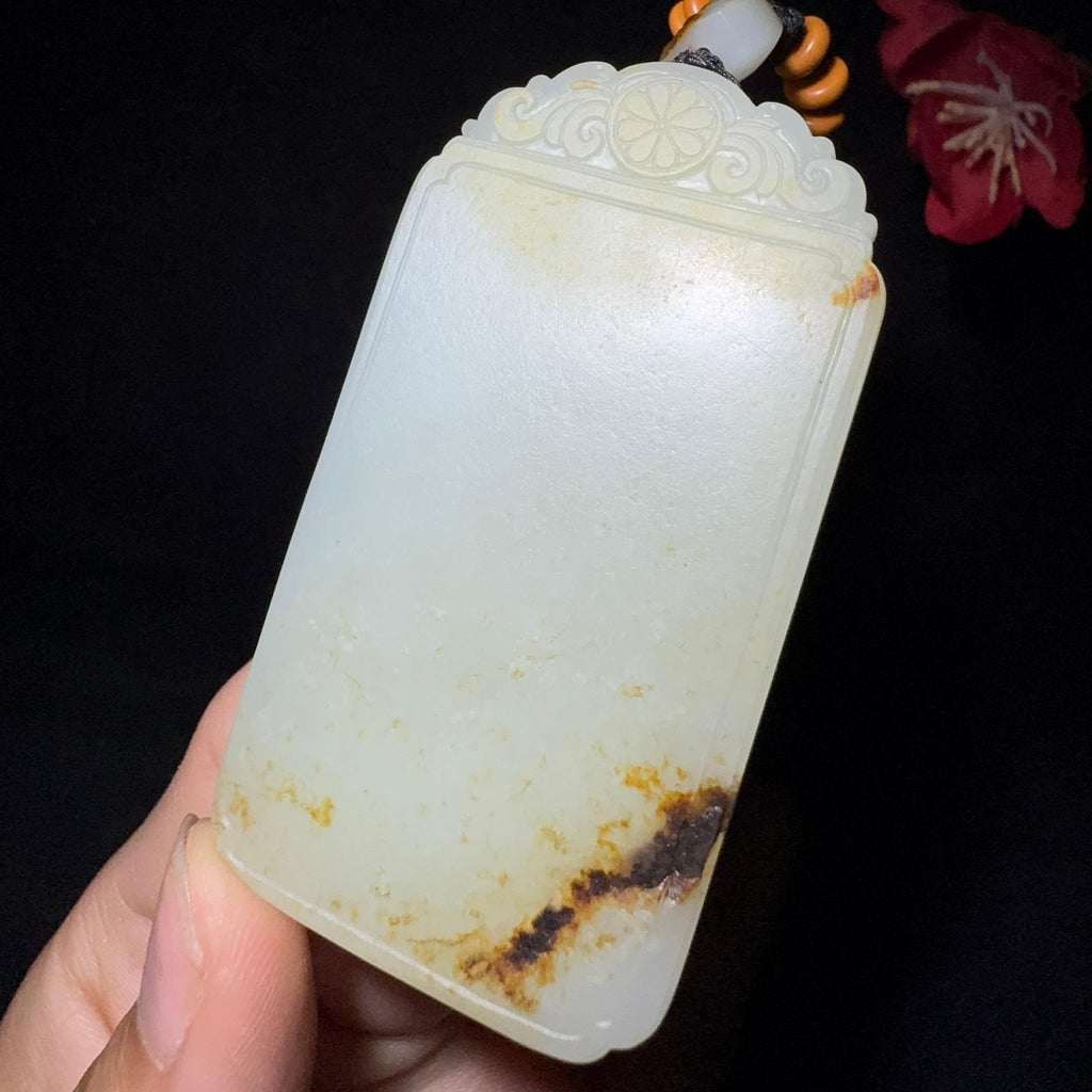 和田玉籽料平安无事牌（98.0g）
