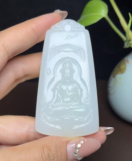 和田羊脂玉观音（56.5g）