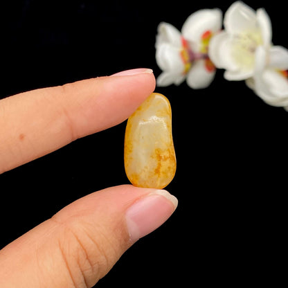 和田玉洒金皮籽料戒面籽（3.6g）