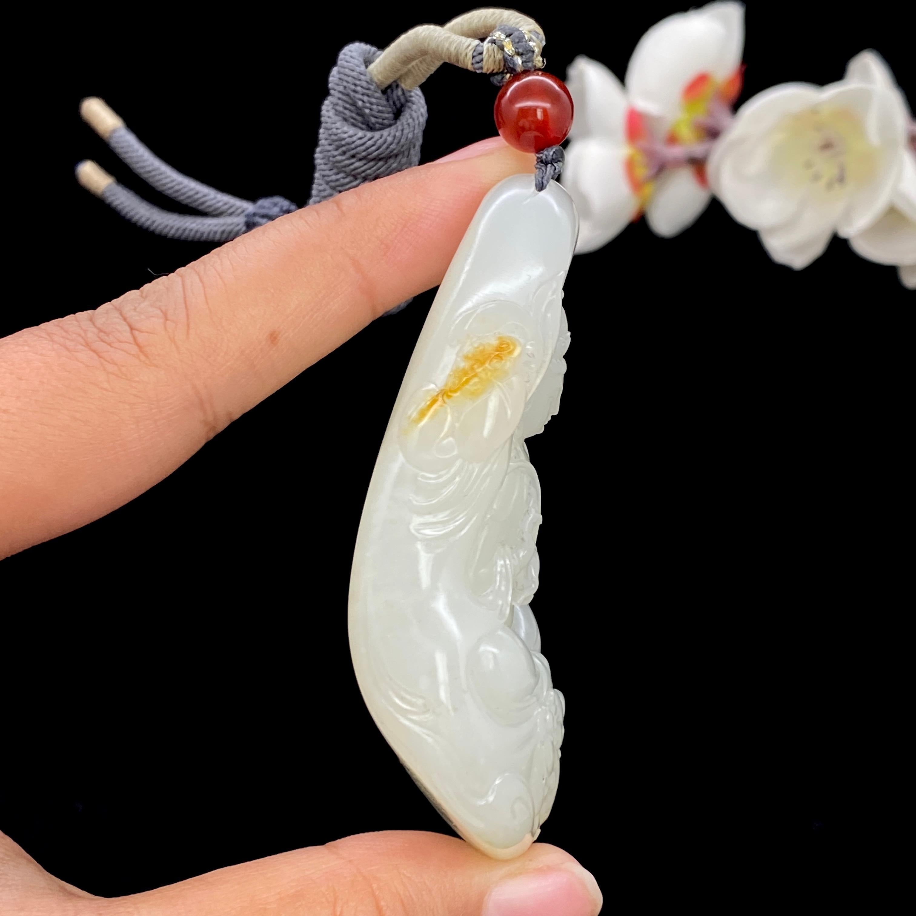 和田玉白玉籽料【文殊菩萨】（80g）