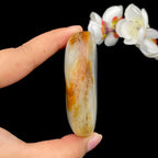 和田玉聚黄皮青花底籽料手把件（168.1g）