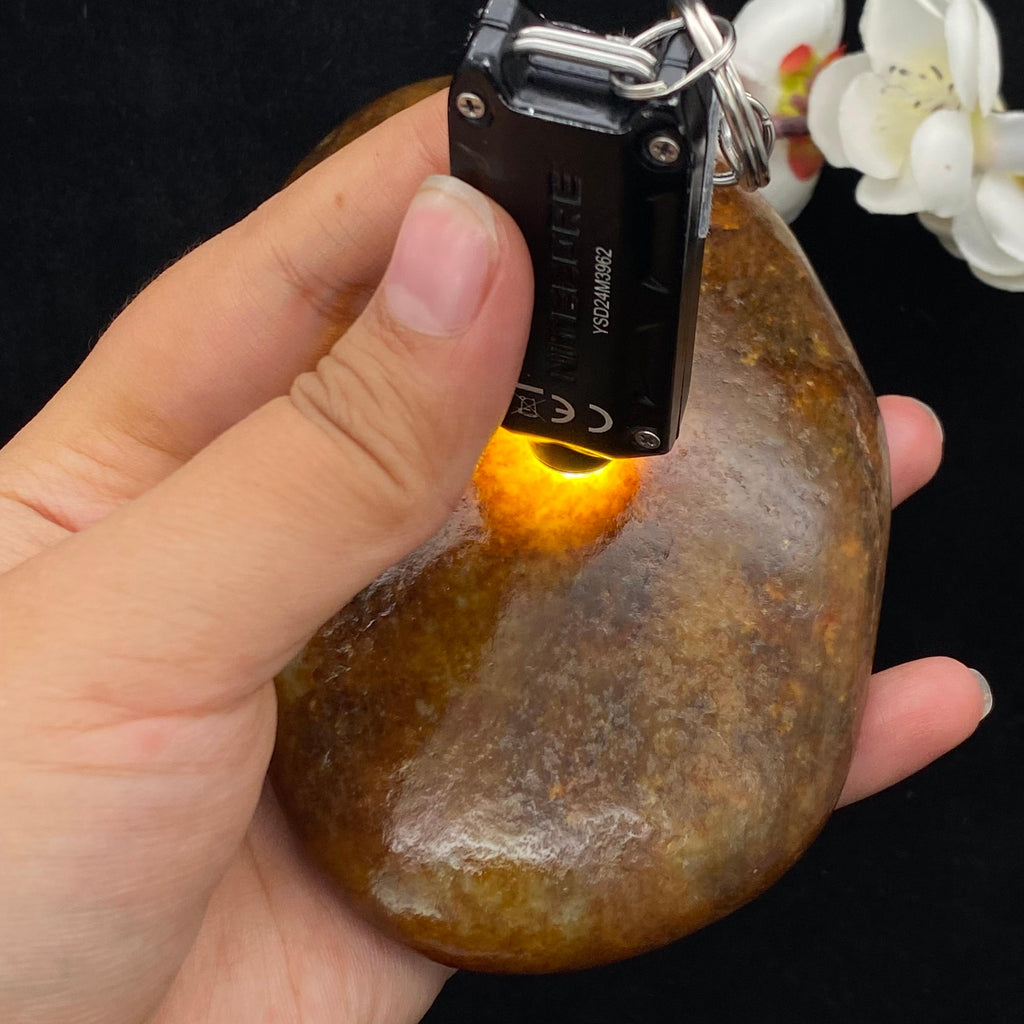 和田玉红沁皮籽料原石（544.9g）