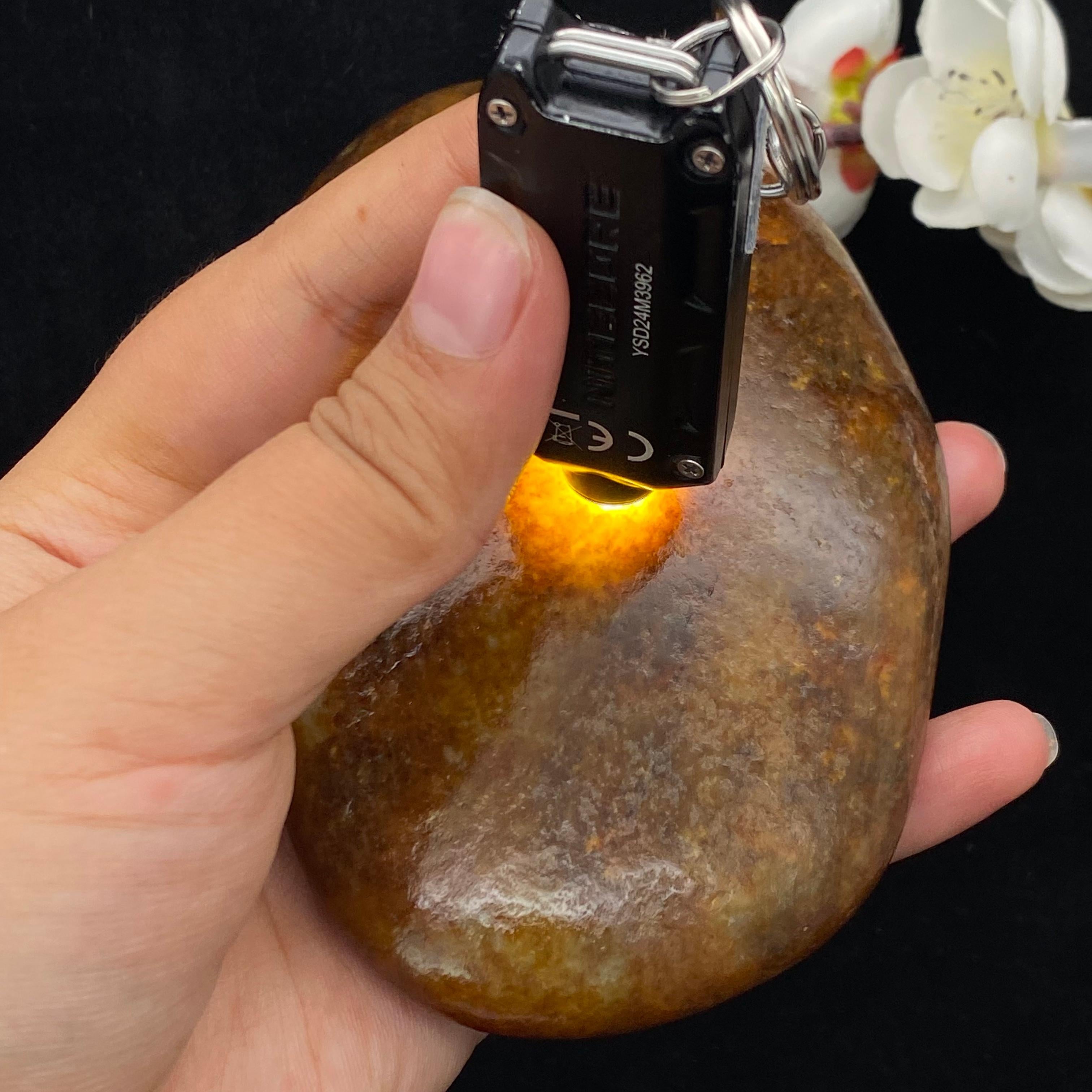 和田玉红沁皮籽料原石（544.9g）