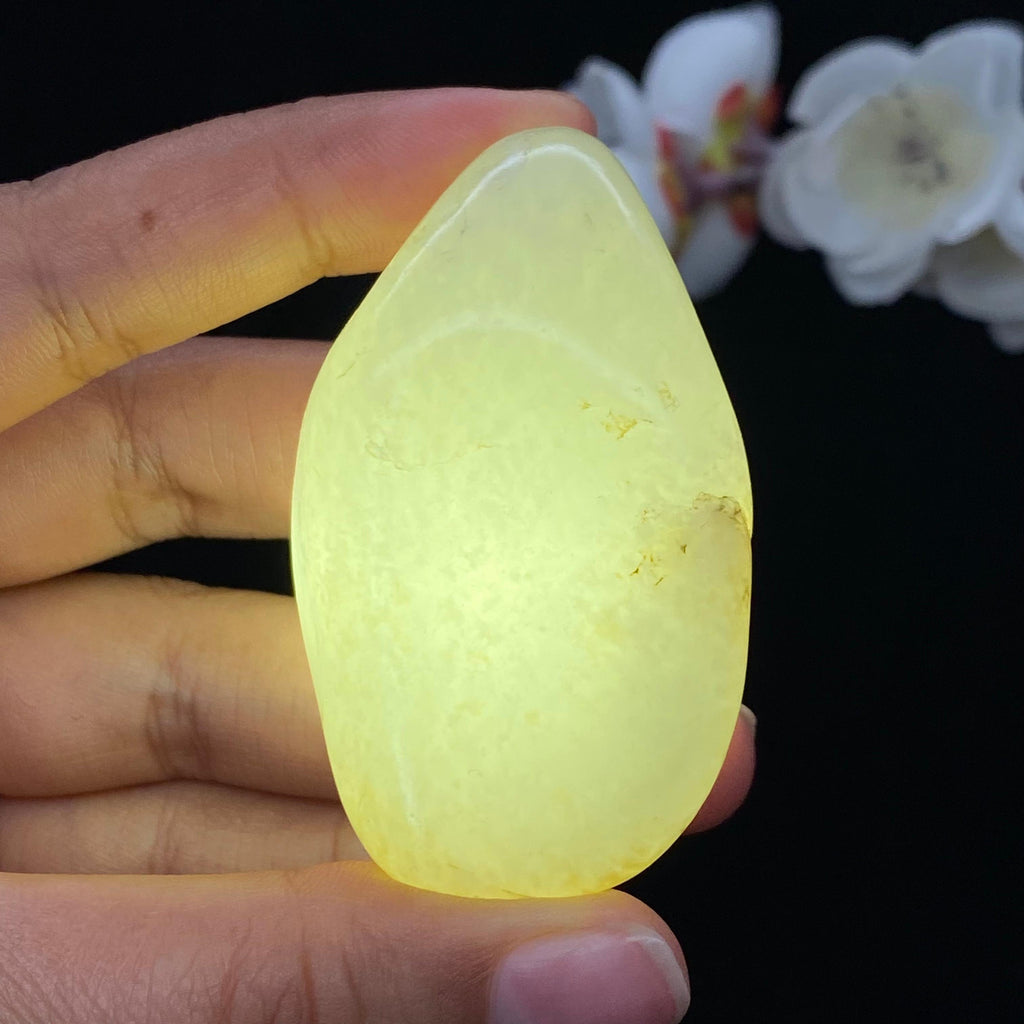 和田玉白玉籽料手把件（74.2g）