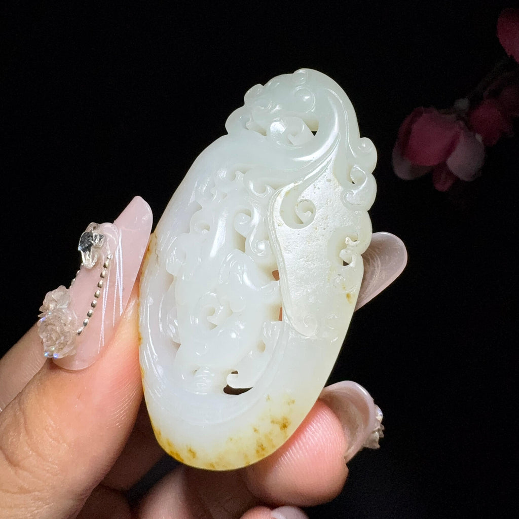 和田玉籽料挂件仿古螭龙（24.5g）