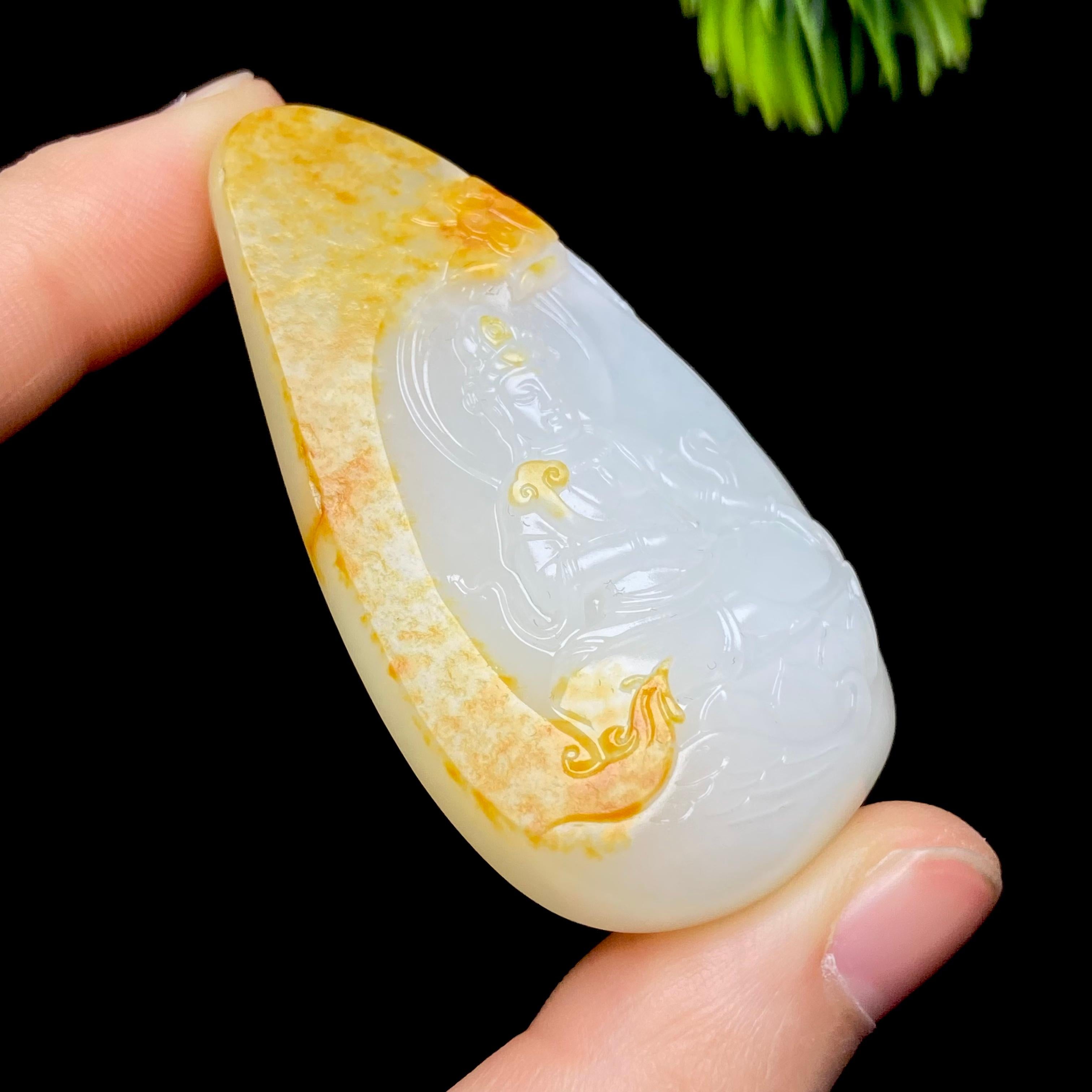 和田玉籽料观音（43.7g）