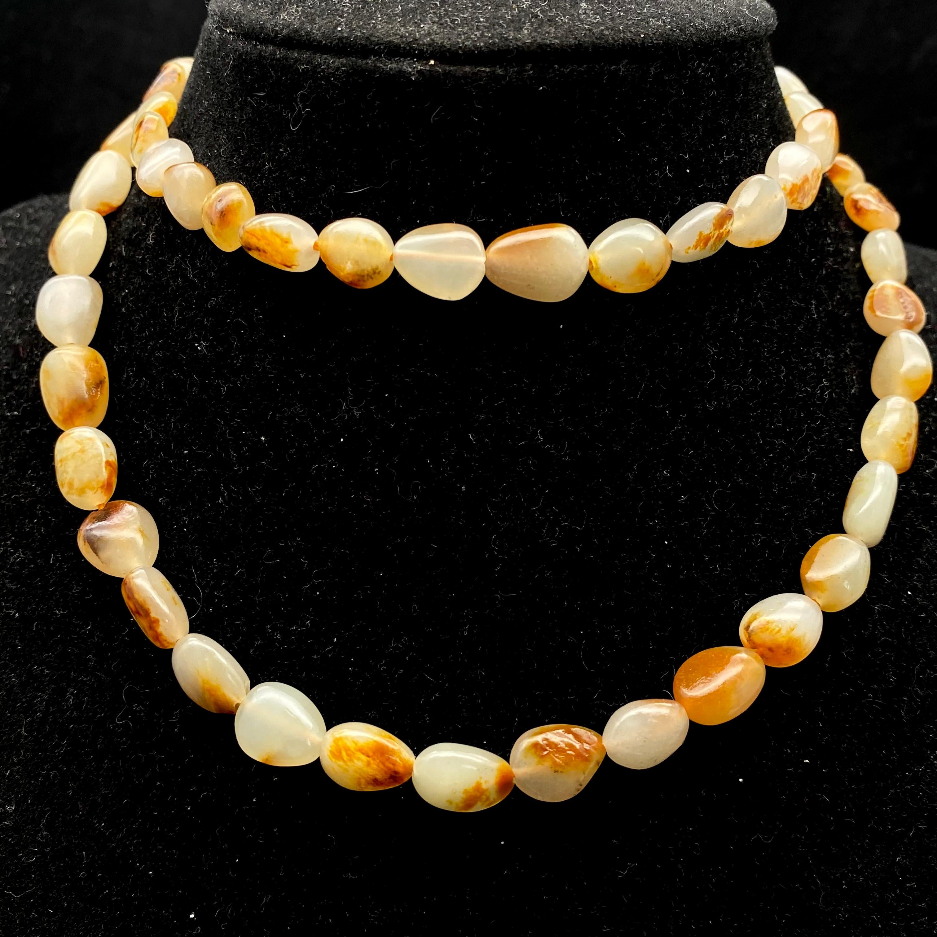 和田玉黄皮小籽【精品项链】（37.6g）