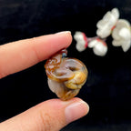 和田玉籽料【猴子】挂件（14g）