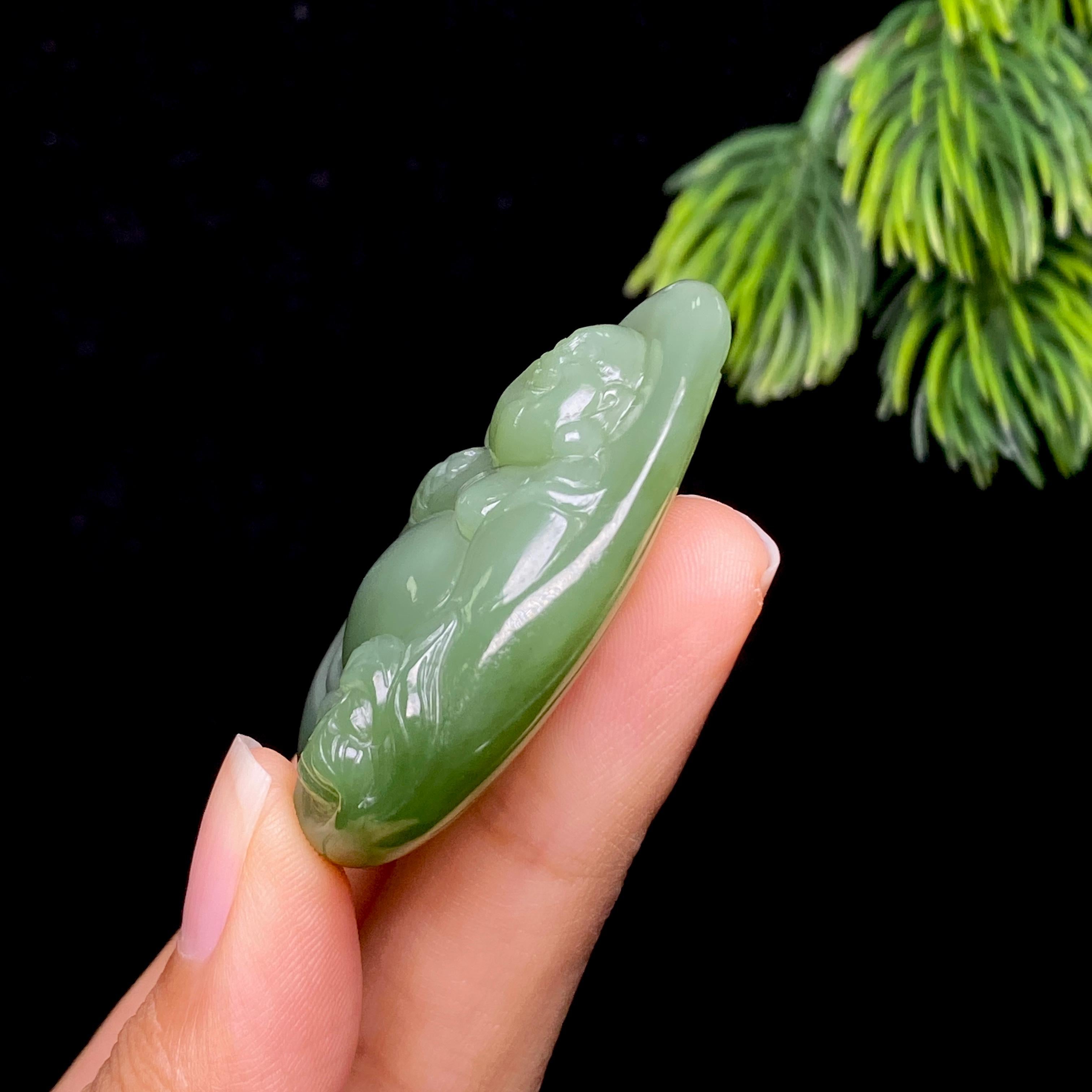 和田玉碧玉佛公（26.4g）