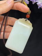 和田玉且末料糖平安无事牌（58.6g）