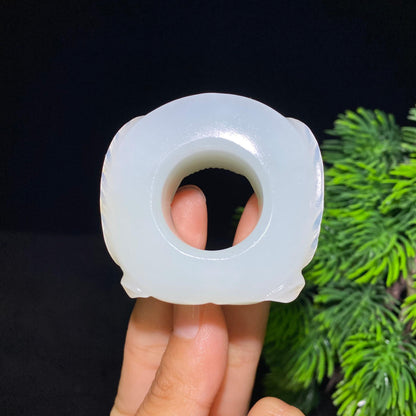 和田糖白玉龙头扳指（70.0g）