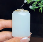 和田玉糖白平安无事牌（40.8g）