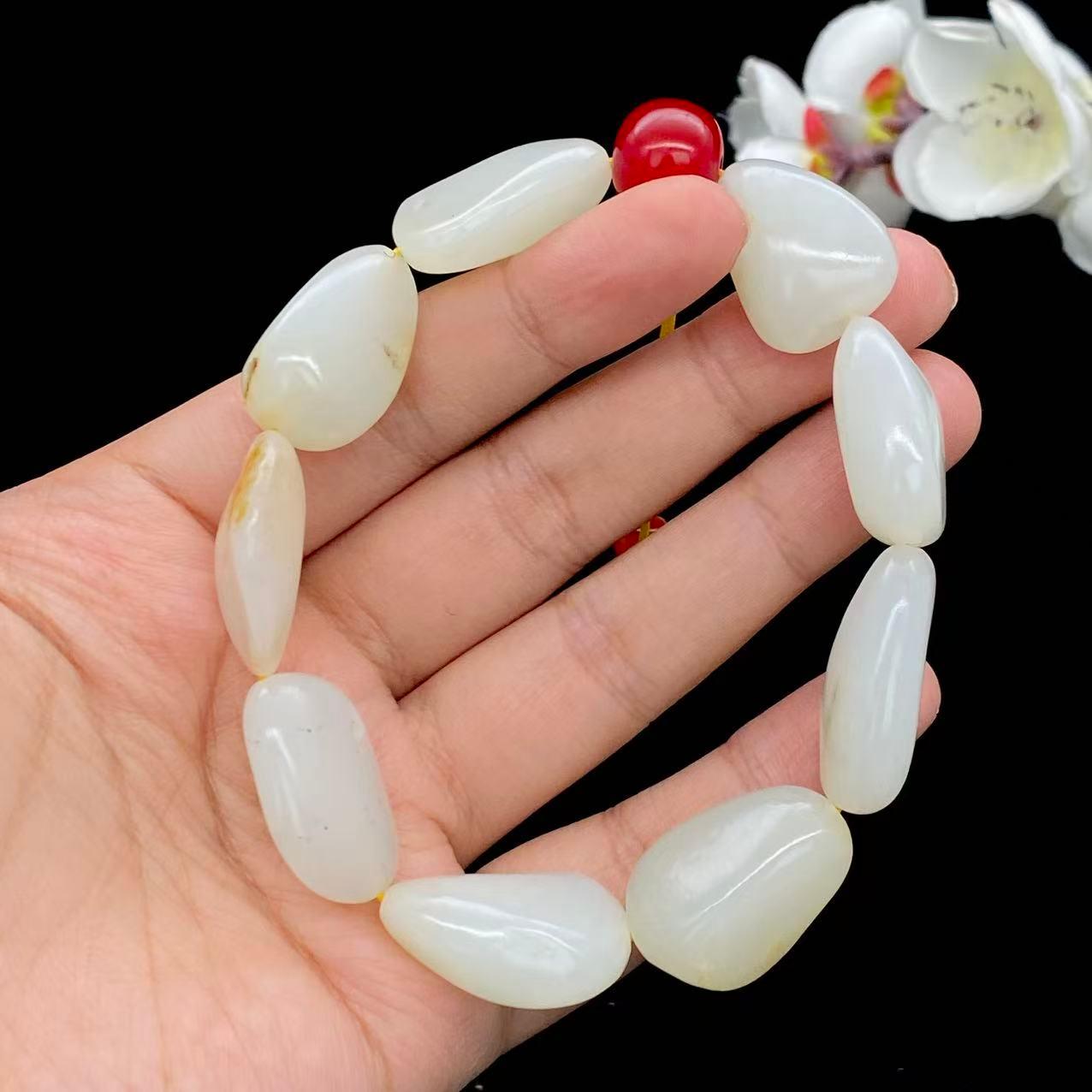 和田玉黄皮籽料【精品手串】（58.1g）