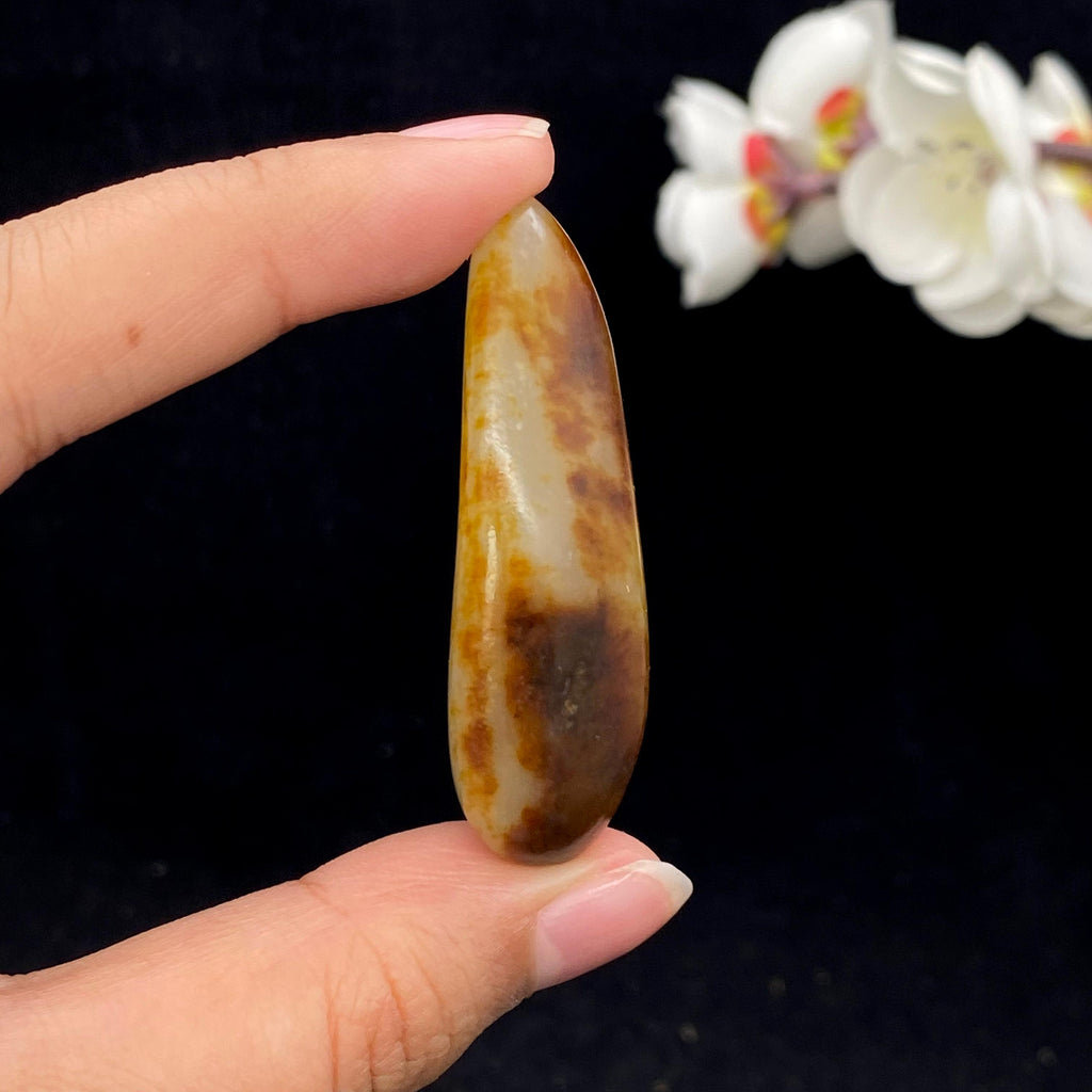 和田玉聚黄皮籽料挂件（22.7g）