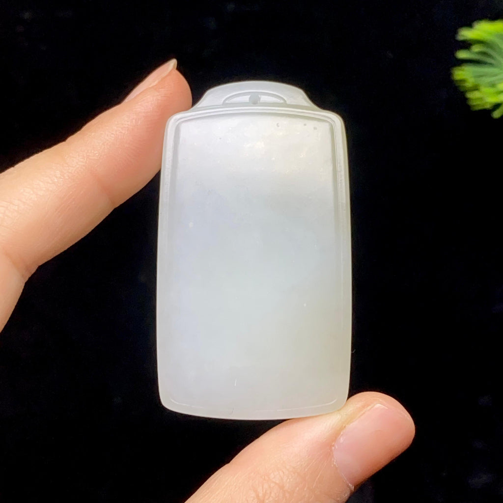 和田玉糖白无事牌（37.0g）