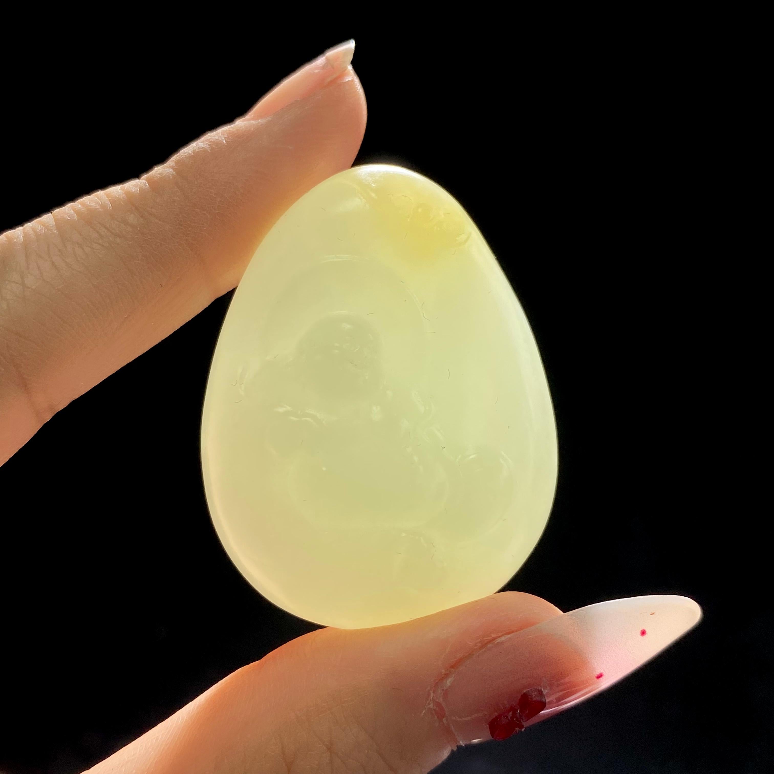 和田玉糖白佛公（33.4g）