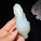 和田玉籽料手把件貔貅（128.9g）