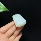 收藏级和田山料羊脂白玉无事牌挂件（52.3g）