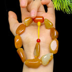 和田玉黄沁皮籽料手串（49.4g）