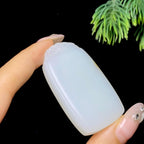 和田玉糖白无事牌（34.3g）