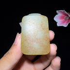 和田玉籽料平安无事牌（56.6g）
