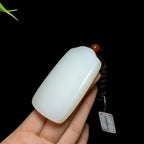 和田羊脂白玉平安无事牌（73.0g）