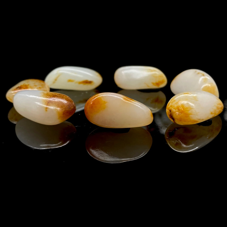 和田玉聚黄皮籽料手串籽（44.4g）