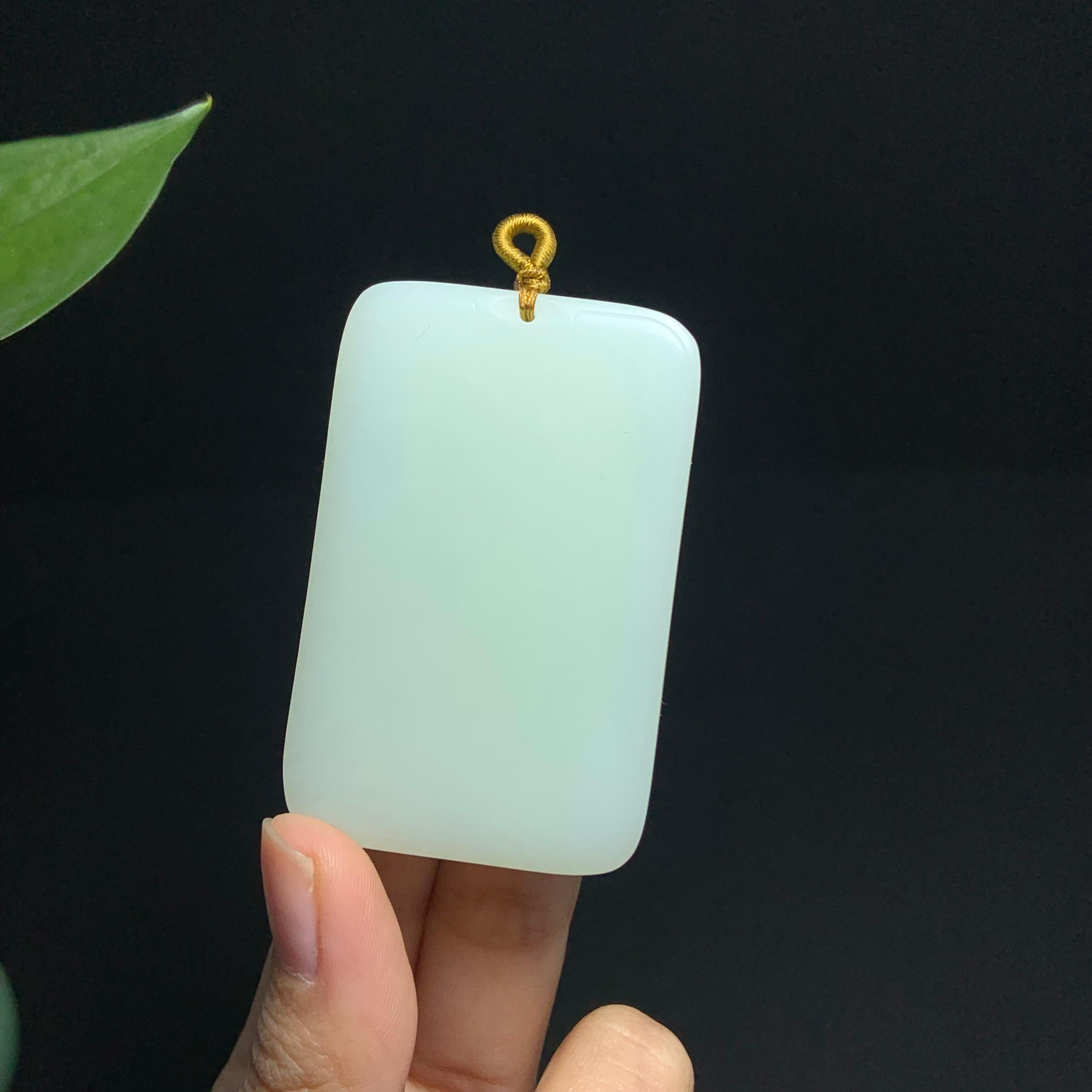 收藏级和田山料白玉无事牌挂件（60.0g）