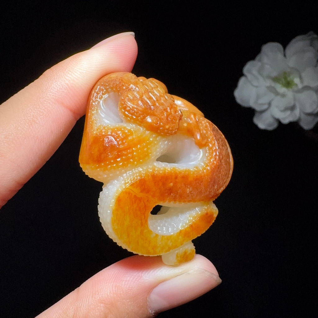 精品特色和田玉籽料挂件腰缠万贯（33.8g）