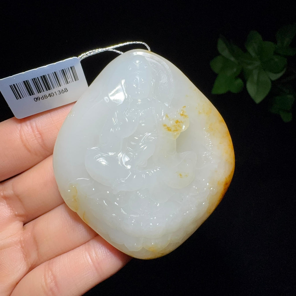 和田玉籽料大势至菩萨（96.1g）