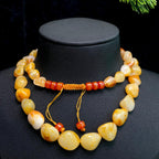 和田玉黄皮籽料项链（93.6g）