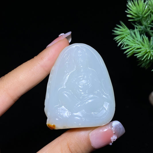 和田玉籽料观音（58.6g）