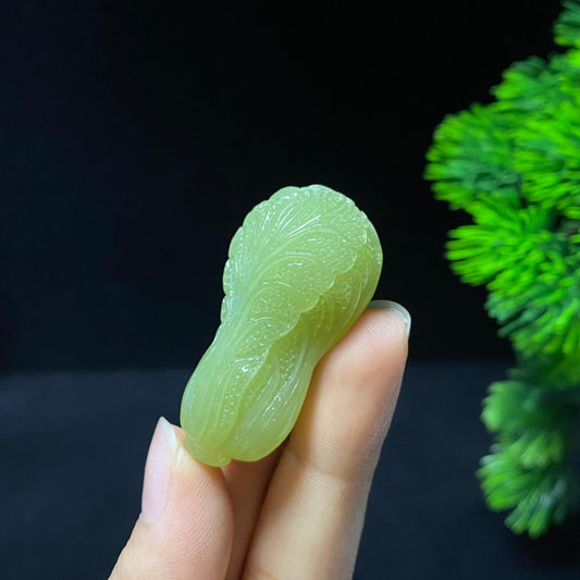 和田玉黄口料百财挂件（25.1g）