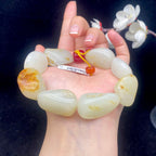 和田玉洒金皮籽料【精品手串】（112.6g）
