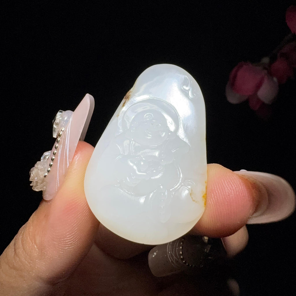和田玉籽料挂件佛（12.9g）
