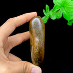 和田玉黄沁皮籽料手把件（210.5g）