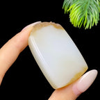 和田玉白玉糖白无事牌（42.3g）